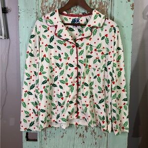 Muk Luks Holly Print Pajama Top